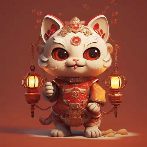 红色卡通招财猫喜庆招财猫素材图片海报设计下载请至来源处