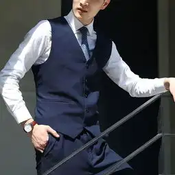 胖男新郎婚礼大码马甲胖子婚庆司仪主持加肥加大马夹背心183款p75