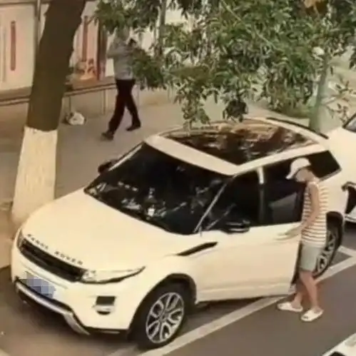 青岛路虎女司机后续车辆被围观扔垃圾,网友举报驾驶人不系安全带