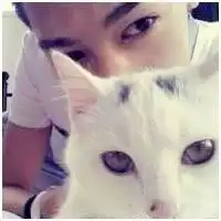 男女抱猫黑白情侣头像图片