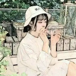 韩版手绘头像女生唯美2018最新版不做怀中猫只做意中人