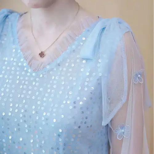 很仙的v领雪纺衫上衣潮流女装秋装2020新款气质女士长袖洋气衬衫