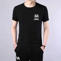 2018年夏季爆款男士时尚字母图案圆领宽松青年短袖半袖t袖