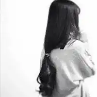 黑白头像女背影孤独