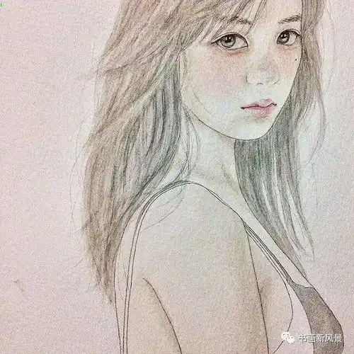 他画的小美女,清新唯美