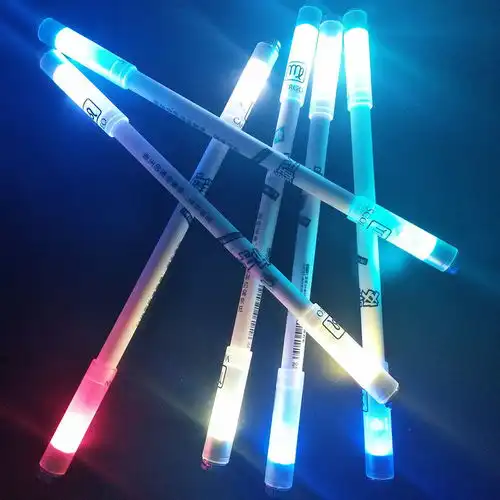 抖音爆款肖战十二星座可折叠磁力发光转转笔中性笔初学者专用转笔