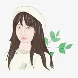 手绘清新美女插画png素材图片素材其他格式下载动漫人物大全