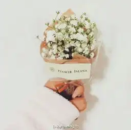 头像女手拿花图片