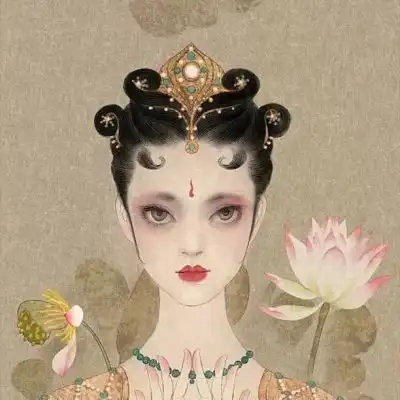 古风女生头像,尧立插画12张词牌美人