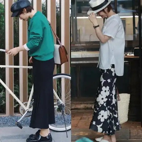 40女人半裙穿搭春夏一半休闲,一半优雅,既松弛又有韵味