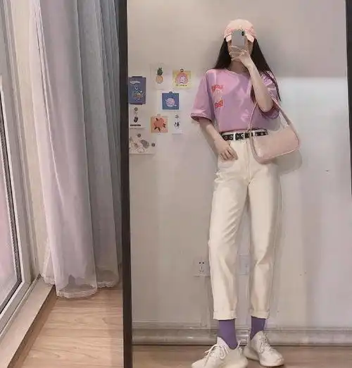 甜酷女孩的裤装穿搭示范,显瘦显腿长,可盐可甜气质满满
