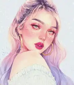 27张美女的欧美风妆容插画,每张都能拿来当头像