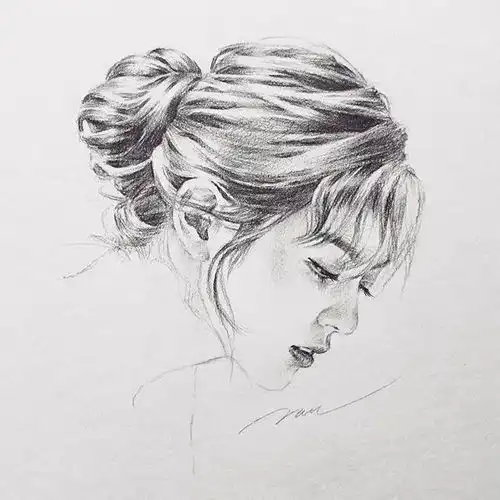 美女小姐姐太好看了速写也可以这么美