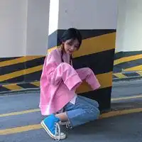 少女心粉色韩系头像背影微信头像图片大全