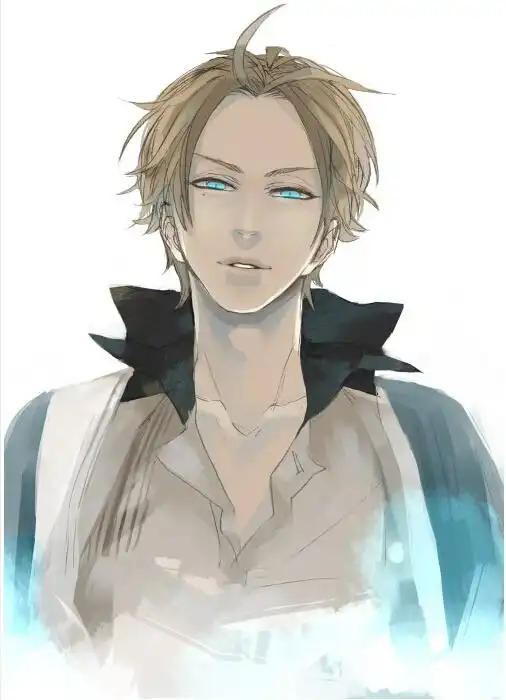 求一张古装手绘二次元图片,男性霸气,适合魔尊的人设图