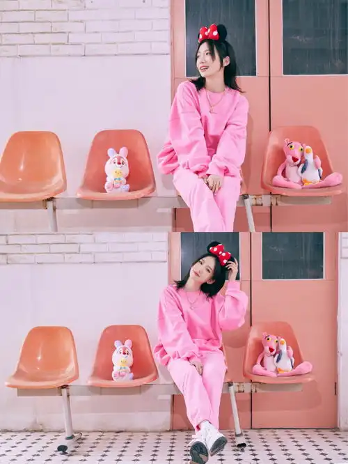 孟美岐晒美照,祝福儿童节快乐,少女心十足