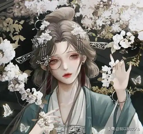 美女插画头像