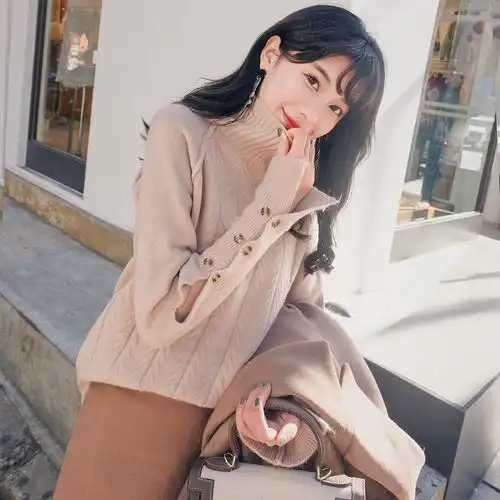 清新又优雅的针织毛衣搭配,柔情小女人味尽显