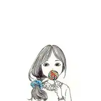 含着棒棒糖的女生头像