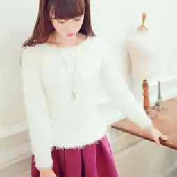 莎野酱冬森女文艺复古海马毛毛衣毛毛套头毛堆糖,美图壁纸兴趣社区
