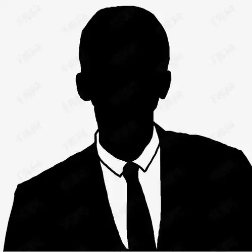 剪影卡通风格西装男士图案素材图片免费下载千库网