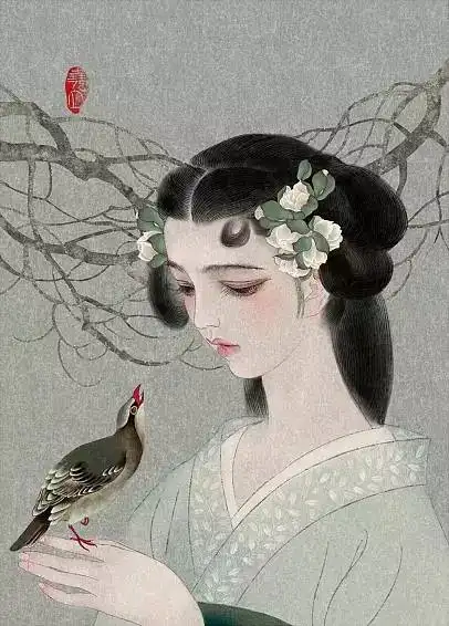 画家笔下的美人,古香古色,美翻了