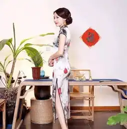 优雅气质真丝旗袍,夏季薄款,描摹女子娴静温婉
