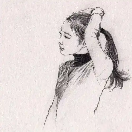 这速写头像,这光影线条......