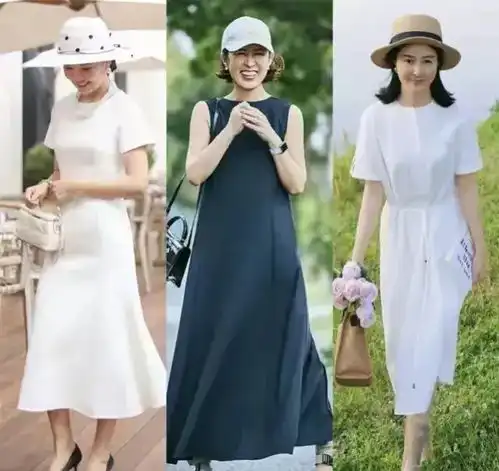 这才是微胖中年女人该有的打扮裙过膝衣不紧身,优雅显瘦