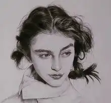 美女素描,美的发光