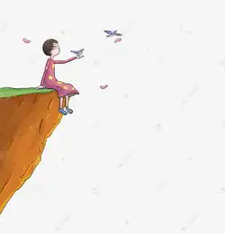 手绘卡通小女孩的梦想素材图片免费下载千库网