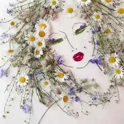惊叹用落叶树枝画出的美女肖像,简直太美了
