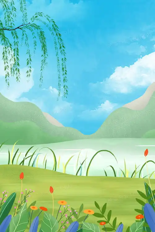 创意手绘卡通小清新春天背景背景图片素材免费下载春天背景11811772像素