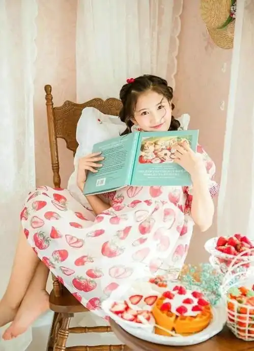 喜欢吃草莓的小美女