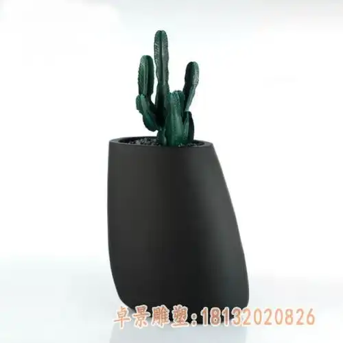 玻璃钢圆形花盆雕塑渭南树脂雕塑花盆图片