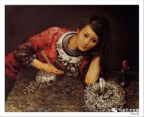 中国油画初春的风吹美了这些少女