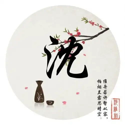 中国风结合百家姓头像,唯美古风藏头诗姓氏头像,喜欢请带走