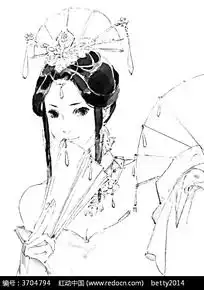 彩绘大家闺秀女俑图片,高清大图文物古董素材