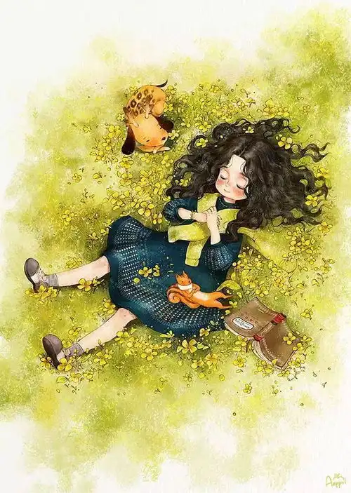 插画师韩国aeppol插画集,小清新插画,象日记一样记录生活