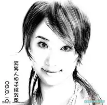 ps把美女照片转为黑白素描手绘效果的教程