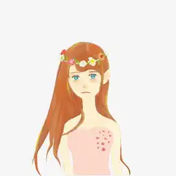 夏天手绘小清新可爱精灵少女图片素材其他格式下载动漫人物大全