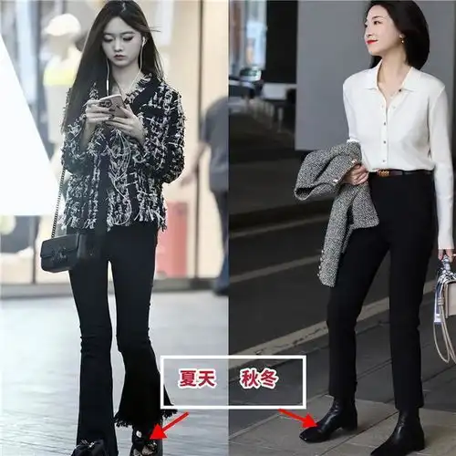 这才是中年女人,秋天该有的打扮九分裤短靴,洋气又保暖