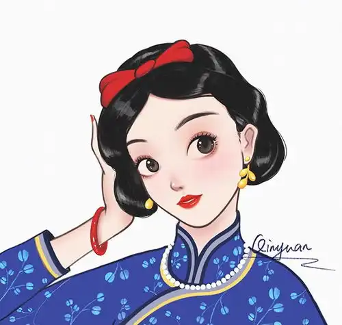 迪士尼公主穿上旗袍,每一个都很貌美,但只有花木兰最符合气质