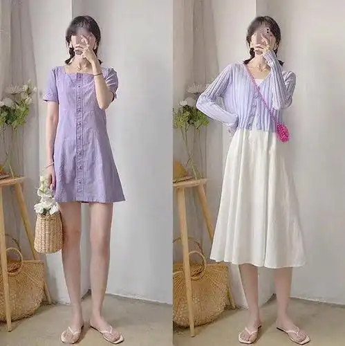 夏天这组温柔风搭配,充满着浪漫女人味的穿搭,能遇见甜甜的爱情