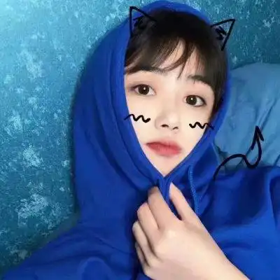 蓝色系qq女生头像清新诗意