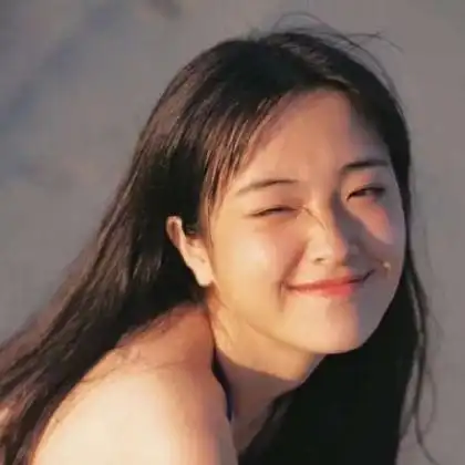 长发女生正面头像,世上无我这般人