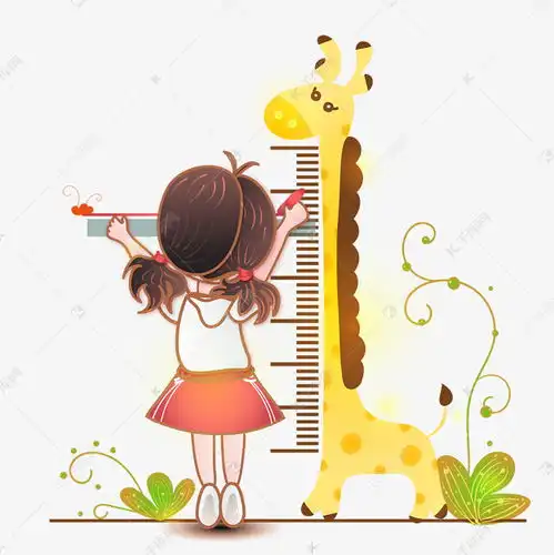 测量身高可爱小女孩小鹿素材图片免费下载千库网