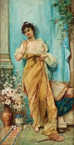 意大利文艺复兴在威尼斯有来自多少国的美少女人物油画作品欣赏