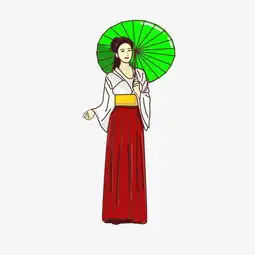 春季生机清纯古风少女插图图片素材其他格式下载动漫人物大全