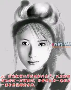 教你用photoshop打造美女素描效果